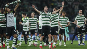 Jogadores do Sporting fazem a festa após goleada ao Bodo