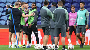 Momento de tensão no treino do Estugarda no Estádio do Dragão