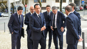 Pedro Proença no velório de Silvino