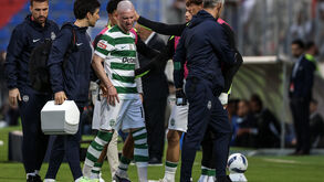 Nuno Santos sempre bastante apoiado pelos colegas de equipa e restante staff