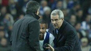 José Carlos Esteves junto a José Mourinho e Costinha