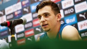 Francisco Conceição na conferência de antevisão ao jogo com o México