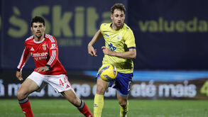 Barbero em ação frente ao Benfica