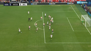 O golaço de fora de área de Debast pela Bélgica no particular com os EUA
