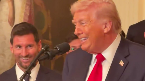 O momento em que Trump confessou a Messi que o filho é fã dele e de Cristiano Ronaldo