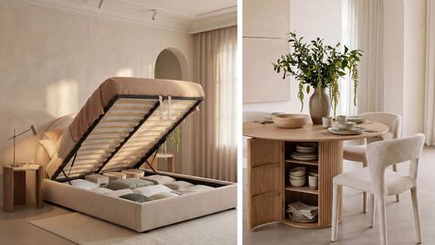 Mobiliário multifuncional Klast otimiza espaços pequenos com arrumação e design elegante