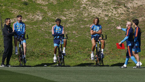 O treino da seleção espanhola