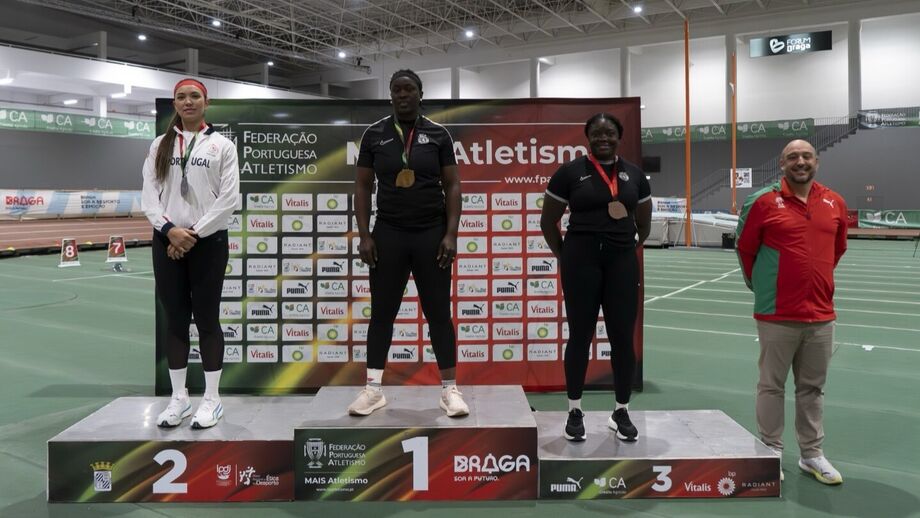 Eliana, Auriol e Inchude no pódio em Braga