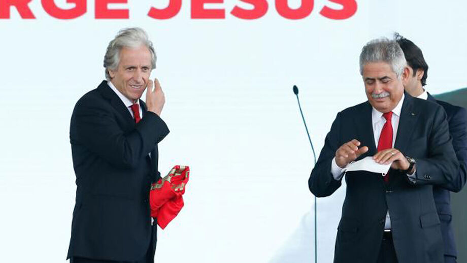 Jorge Jesus e Luís Filipe Vieira em 2020