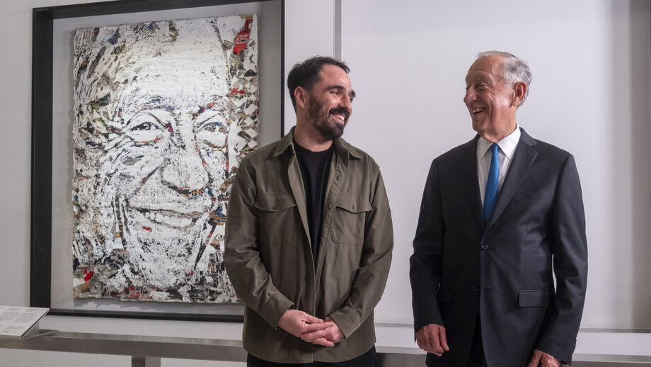 Vhils e Marcelo Rebelo de Sousa