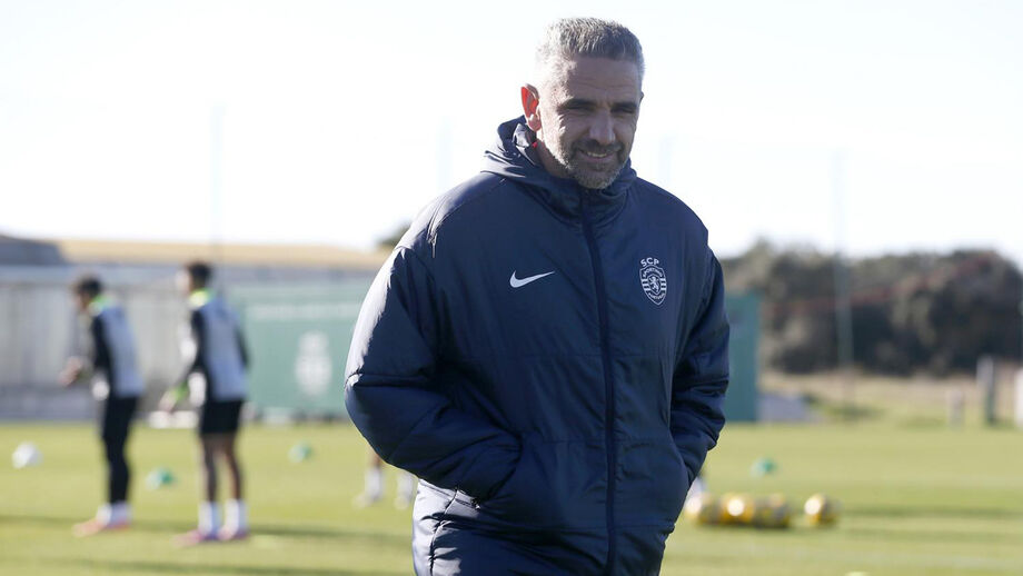 Rui Borges orientou mais um treino em Alcochete