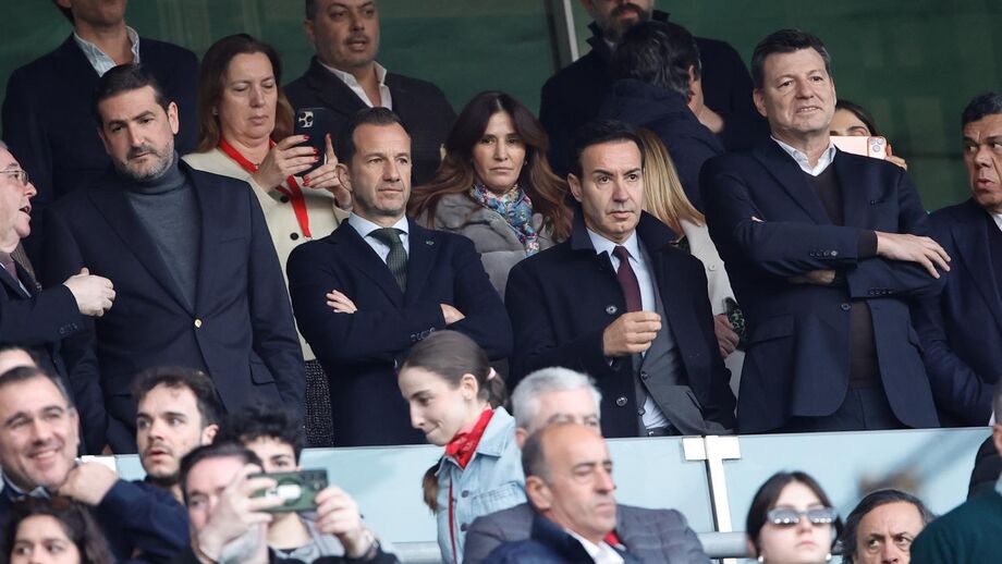 Frederico Varandas ao lado de António Salvador no Sp. Braga-Sporting