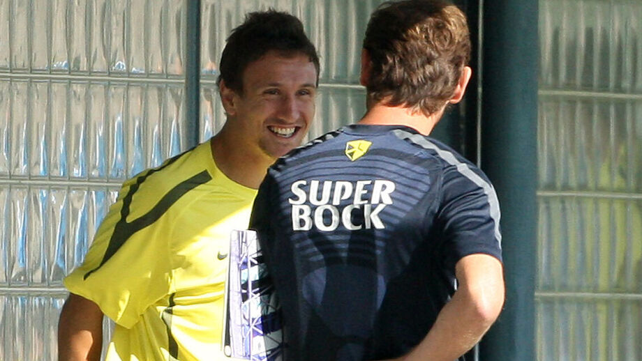 Ukra e Villas-Boas num treino do FC Porto em setembro de 2010