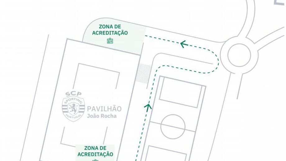 Mapa do percurso eleitoral no Pavilhão João Rocha