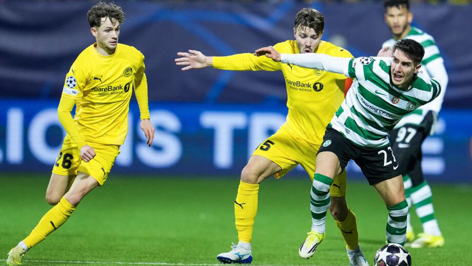 Fresneda em ação durante o Bodo/Glimt-Sporting