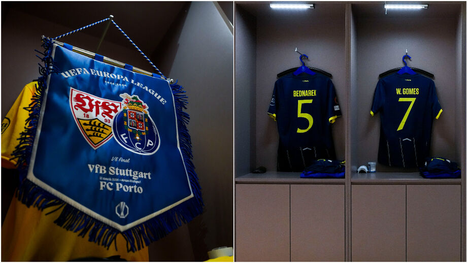 Balneário do FC Porto está preparado para o jogo com o Estugarda