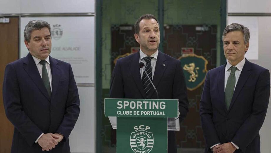Frederico Varandas após ser reeleito presidente do Sporting