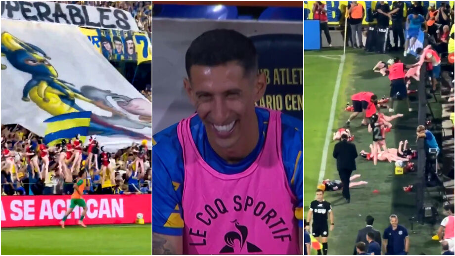 Coreografia ao minuto 22 do jogo contra o Banfield, que contou também com nenucos no relvado, motivou interrupção