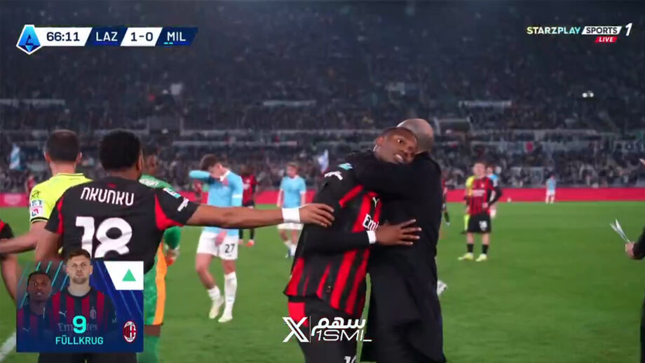 Rafael Leão não escondeu o desagrado após ser substituído: pediu explicações e até afastou Allegri