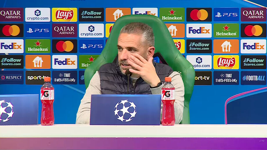 Treinador dá murro na mesa após reviravolta frente ao Bodo/Glimt