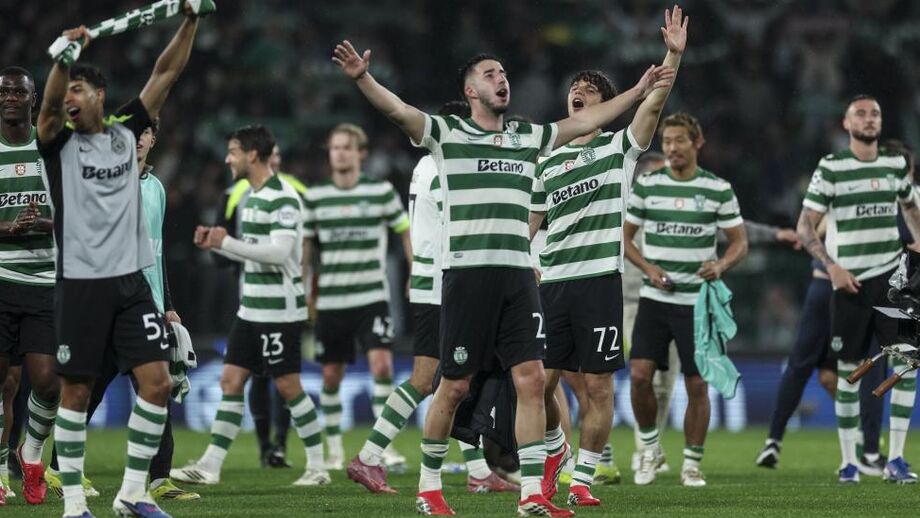 Jogadores do Sporting festejam
