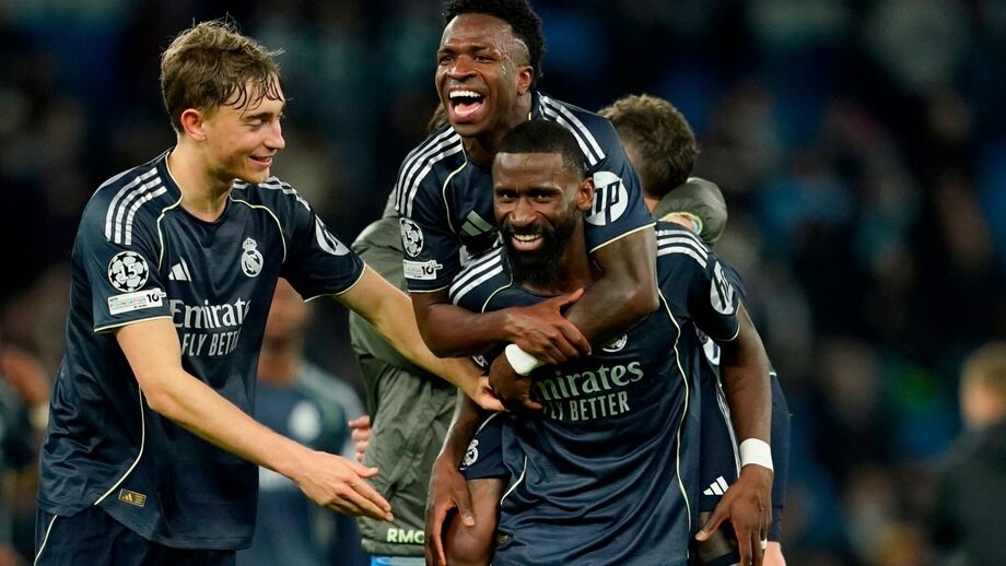 Jogadores do Real Madrid celebram vitória 