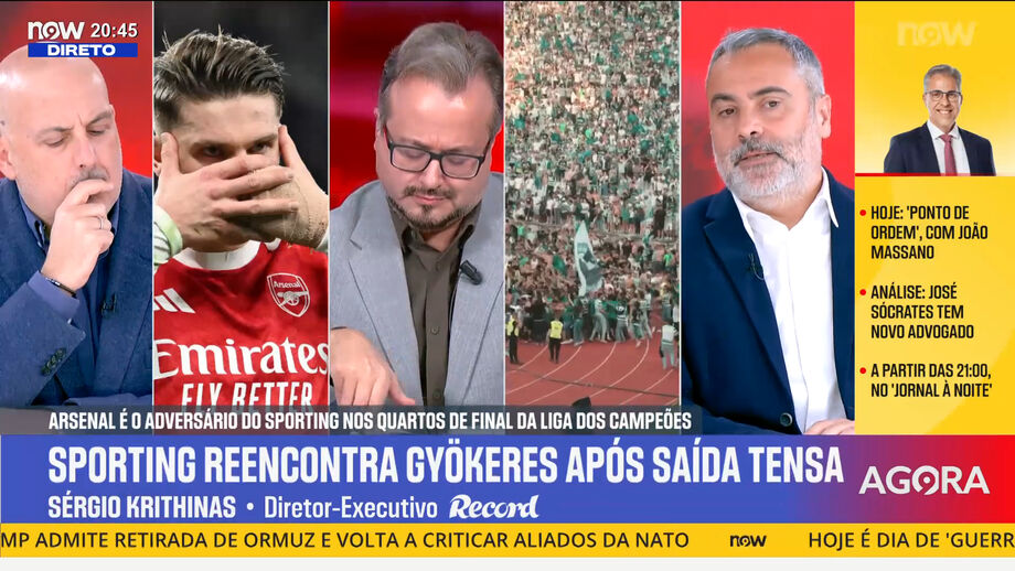Sérgio Krithinas, diretor executivo de Record, e Pedro Sousa, diretor executivo da CM Rádio, analisam regresso do sueco a Alvalade para a Champions