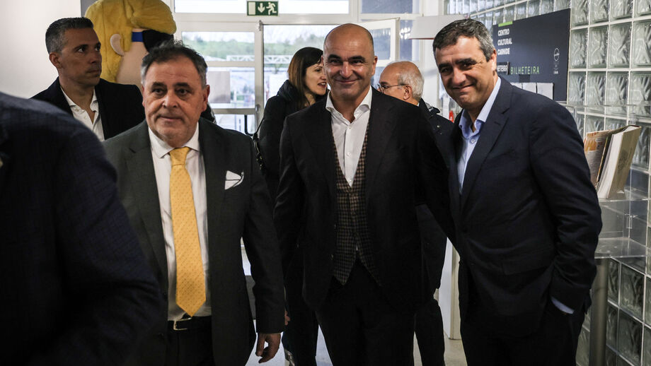 António Roque com Roberto Martínez e José Borges