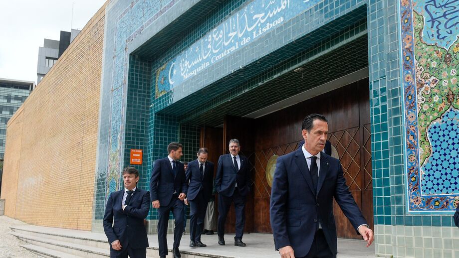 Pedro Proença no velório de Silvino