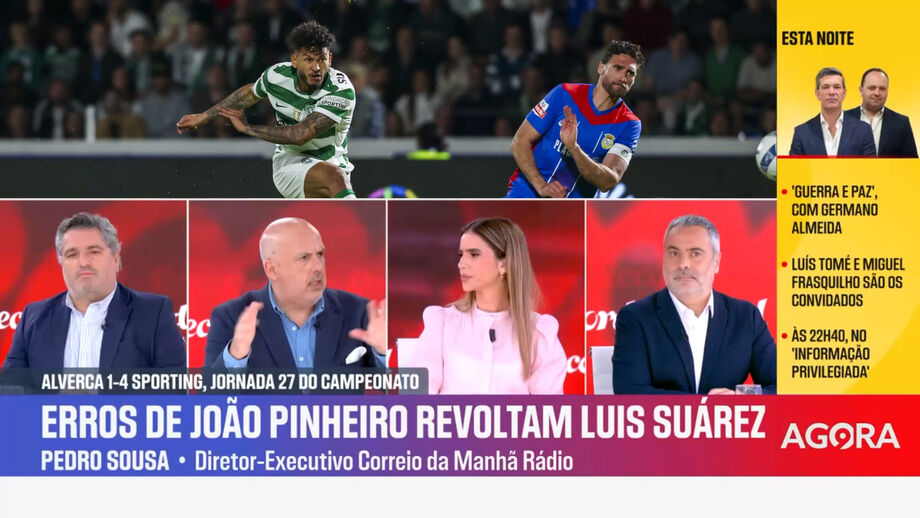 Diretor executivo da Correio da Manhã Rádio fala do amarelo mostrado a Suárez no Alverca-Sporting e mais