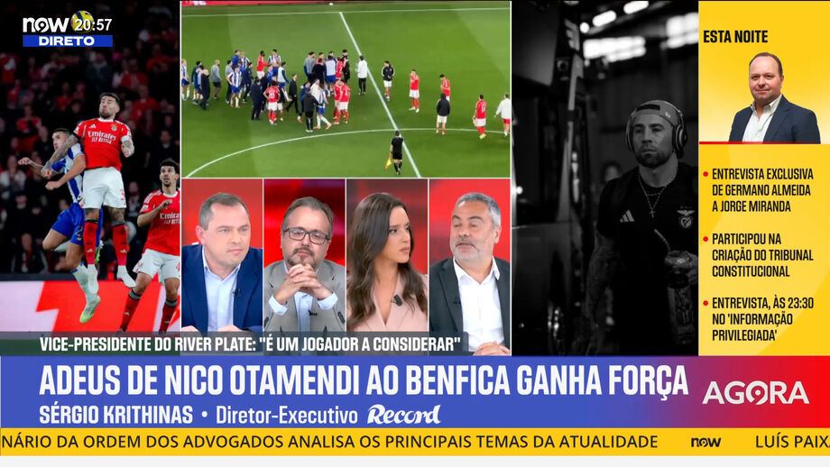 Análise de Sérgio Krithinas, Vítor Pinto e Vítor Almeida Gonçalves no programa 'Record na Hora' no Now