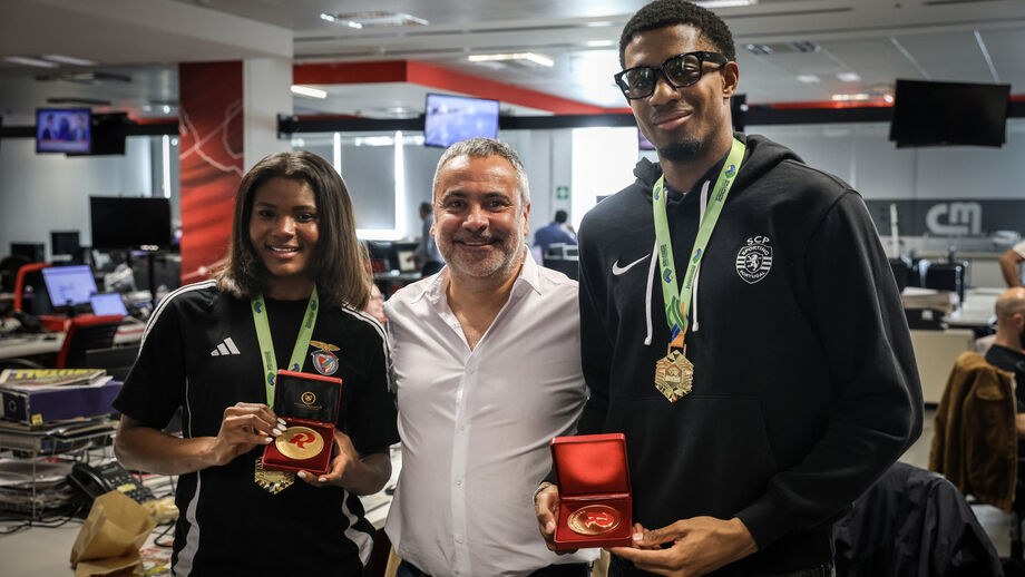 Atletas Agate de Sousa e Gerson Baldé celebram conquistas no Record