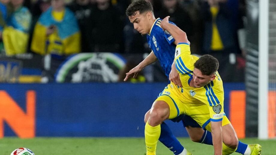 Sudakov em ação pela seleção da Ucrânia