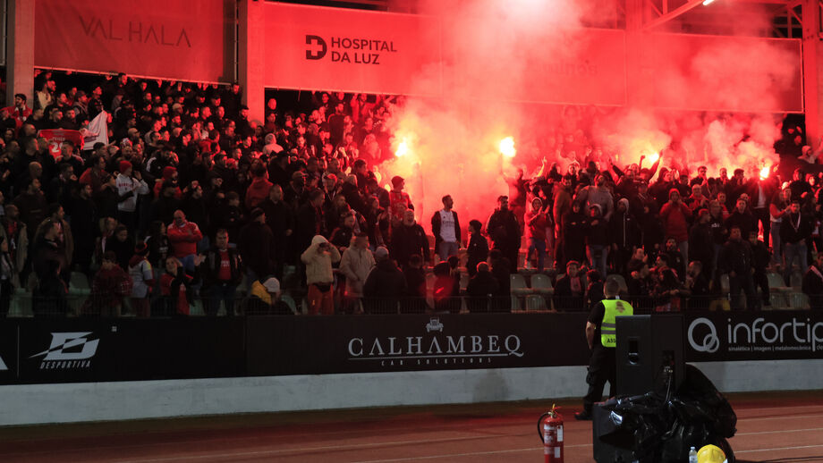 Adeptos do Benfica em Rio Maior na temporada passada