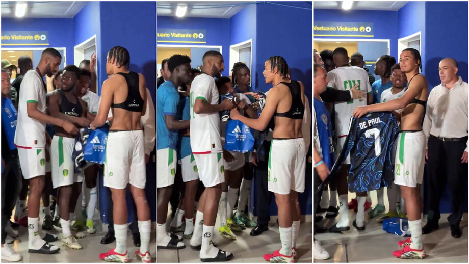 Oumar Ngom, médio do Lecce, chegou ao balneário com um 'saco de prendas'... e a 'luta' pela melhor camisola começou