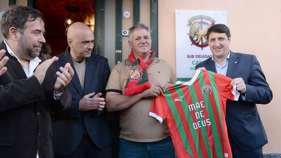 Dirigente na inauguração de uma subdelegação do Marítimo