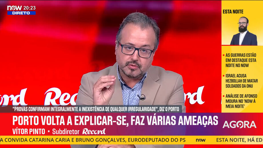 Vítor Pinto, subdiretor de Record, com novos dados na polémica no andebol entre FC Porto e Sporting