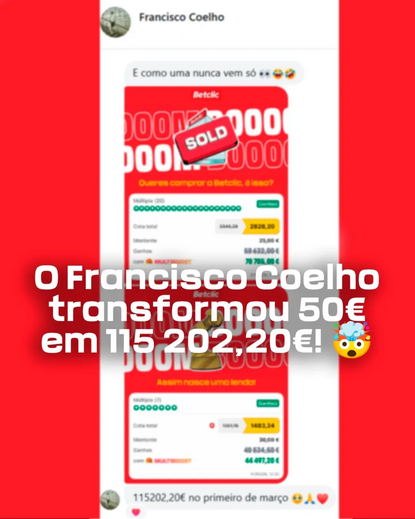 Apostador português transforma 55 euros em mais de 115 mil com duas múltiplas