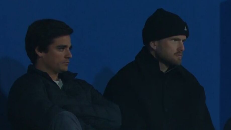 Eric Dier na tribuna a assistir ao Estoril-Casa Pia