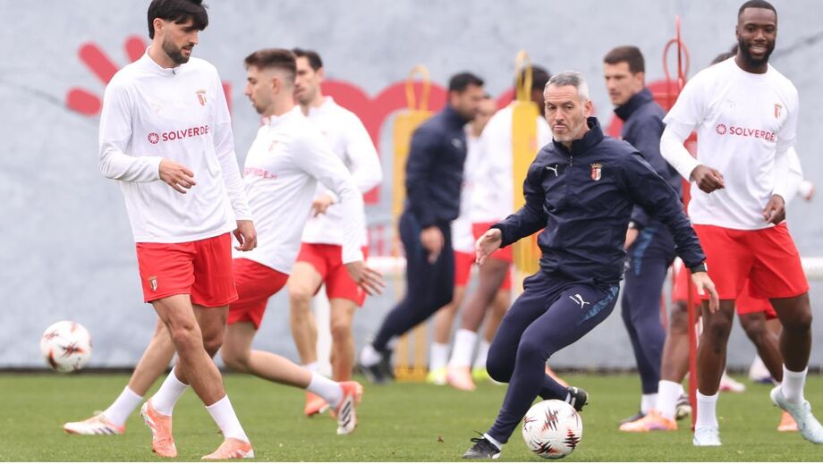 Treino matinal desta quarta-feira, em Braga