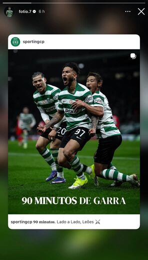 A mensagem partilhada pelos jogadores