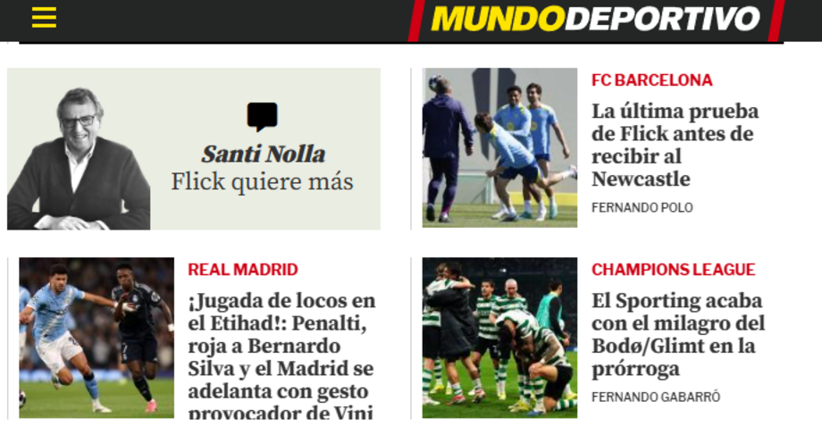 O 'Mundo Deportivo' escreve 'Sporting acaba com o milagre do Bodo/Glimt'