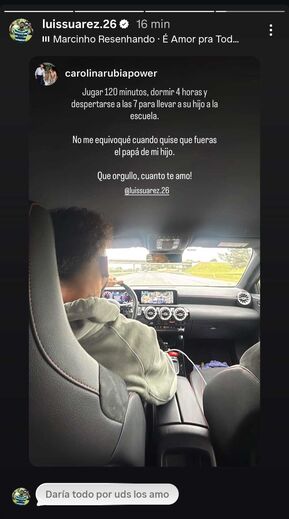 Publicação da mulher de  Luis Suárez