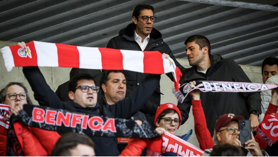 Rui Costa no Seixal a assistir ao duelo da equipa feminina do Benfica frente ao Sp. Braga