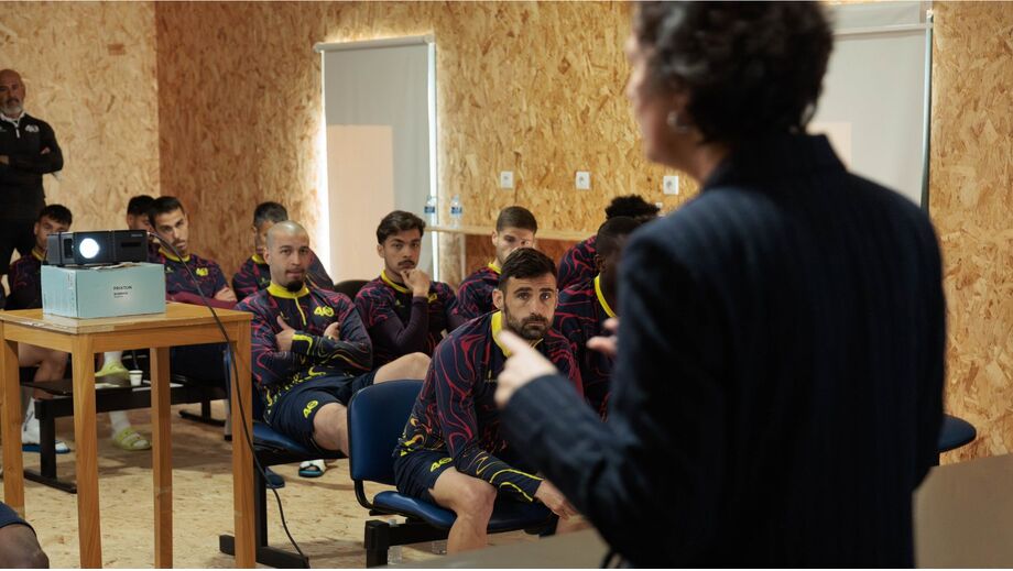 Chaves e IPB discutem futuro dos jogadores após futebol, em Bragança.
