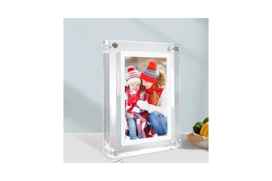 Porta‑retratos digital acrílico de 5/7"