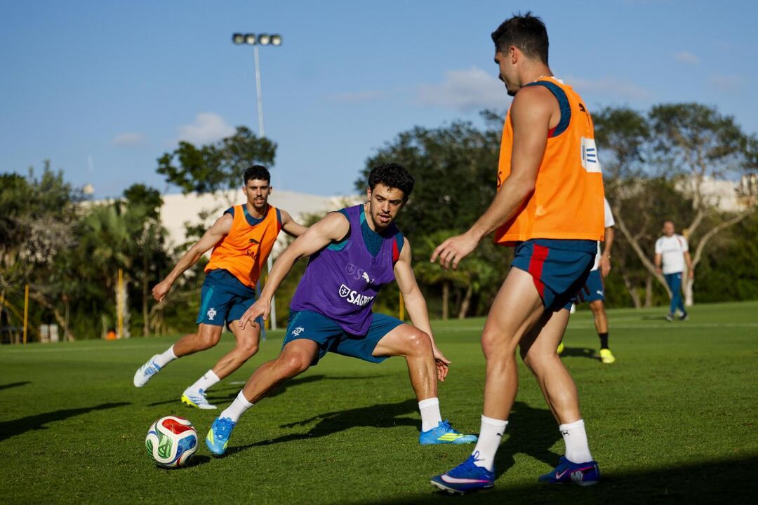 Pote num treino pela Seleção no México