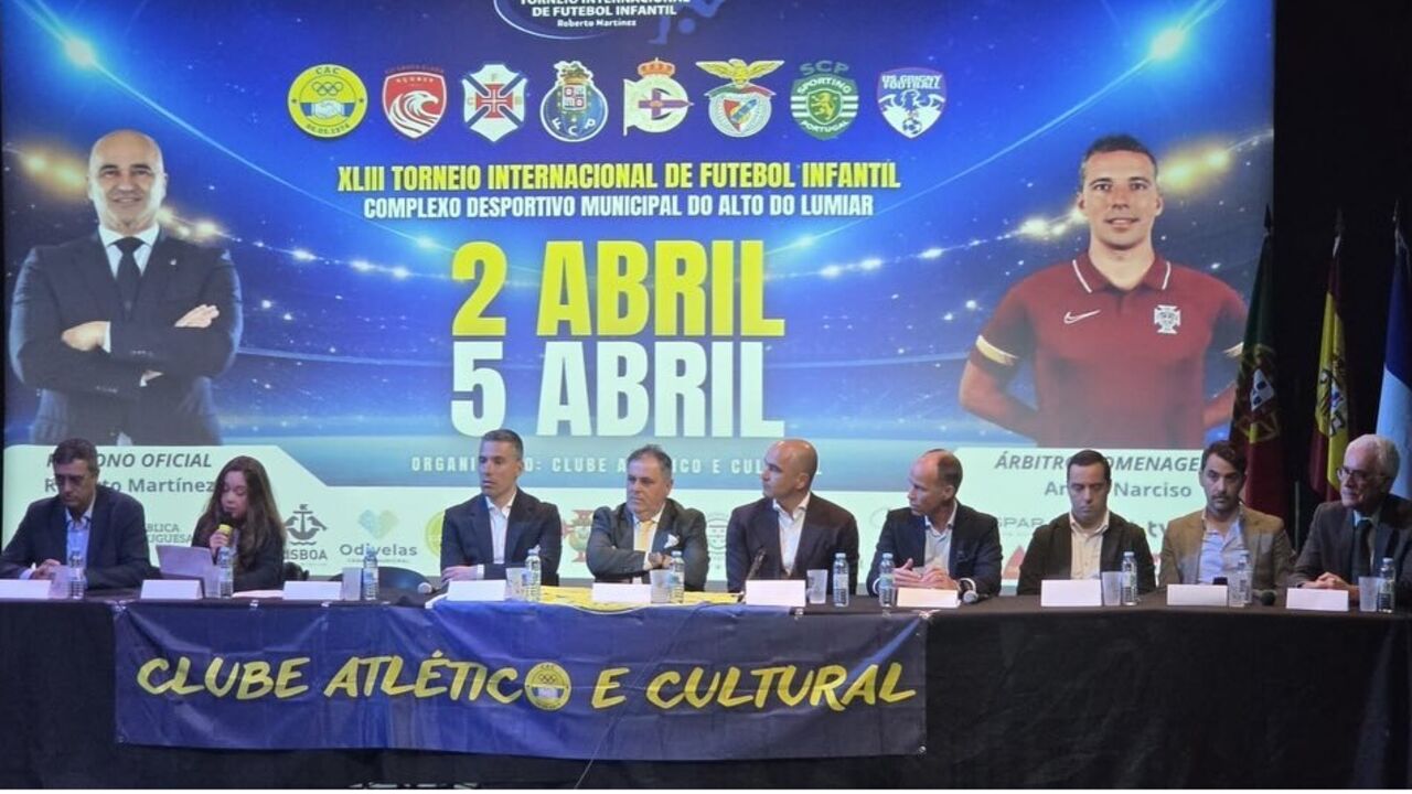 Roberto Martínez na apresentação do XLIII Torneio Internacional de Futebil Infantil