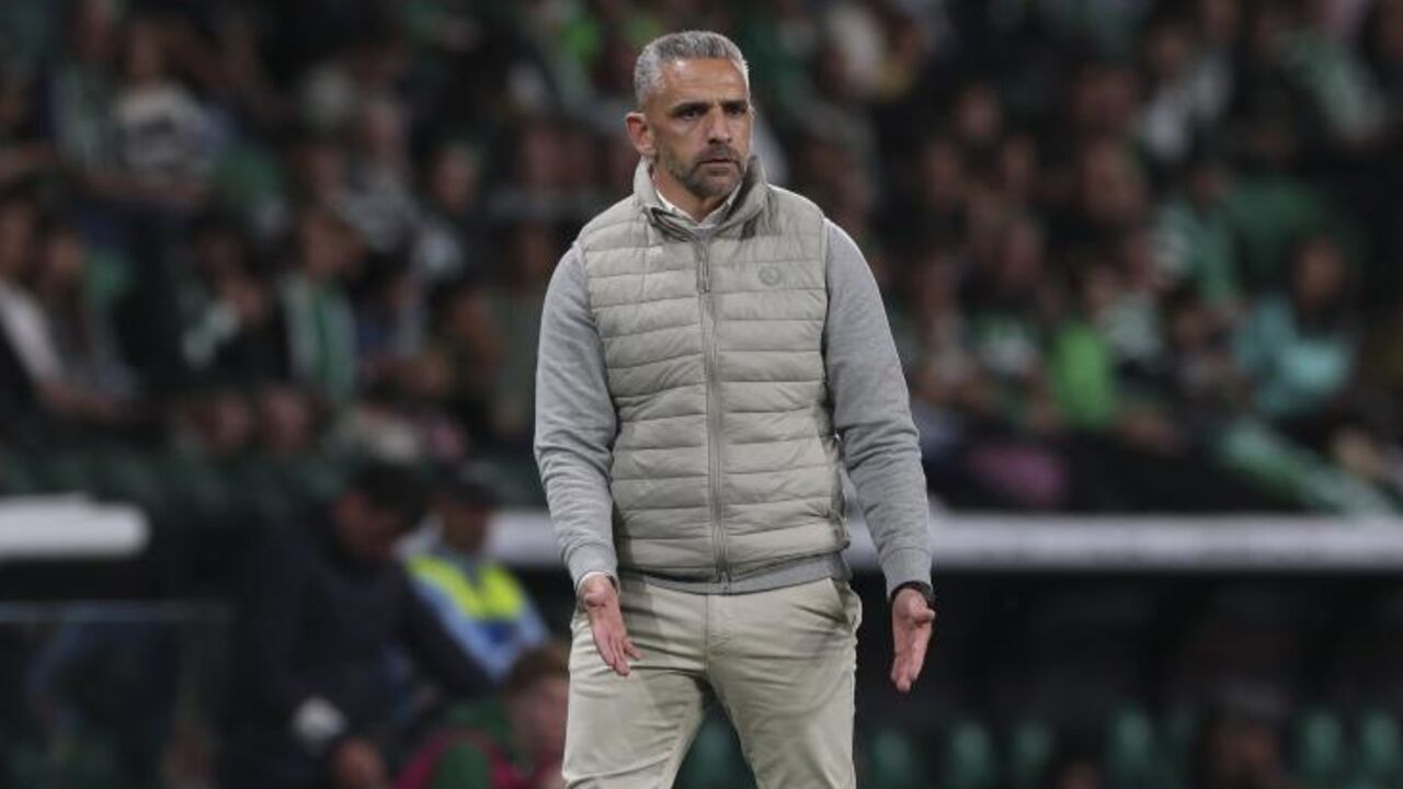 Rui Borges durante o Sporting-Santa Clara