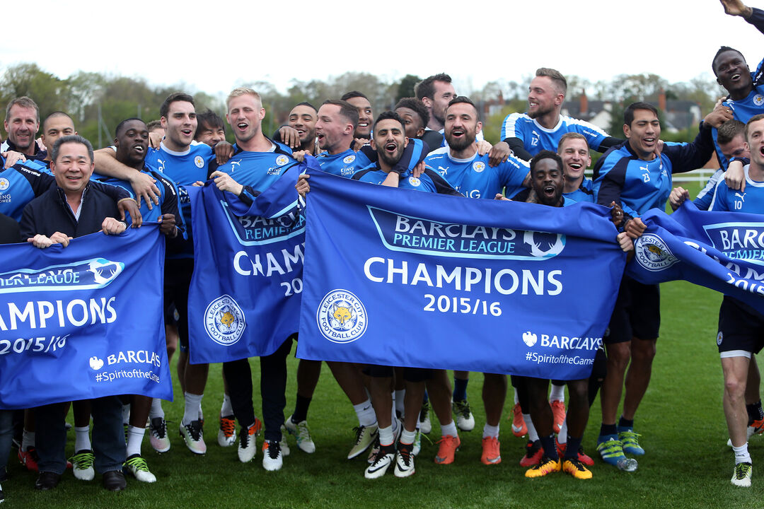 Leicester celebra título de campeão da Premier League 2015/16